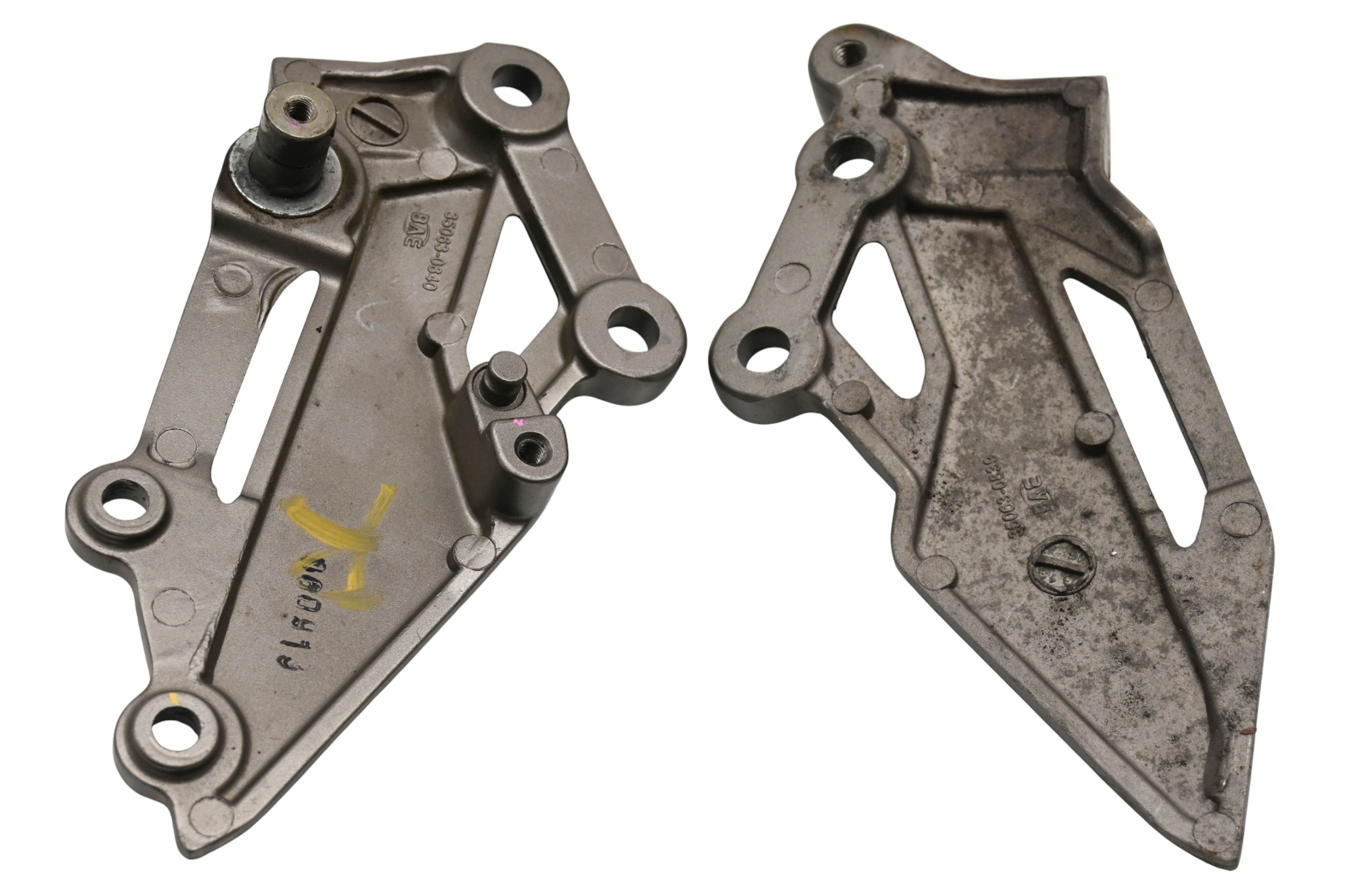 14 Kawasaki Ninja 300 ABS Front Footpeg Brackets EX300