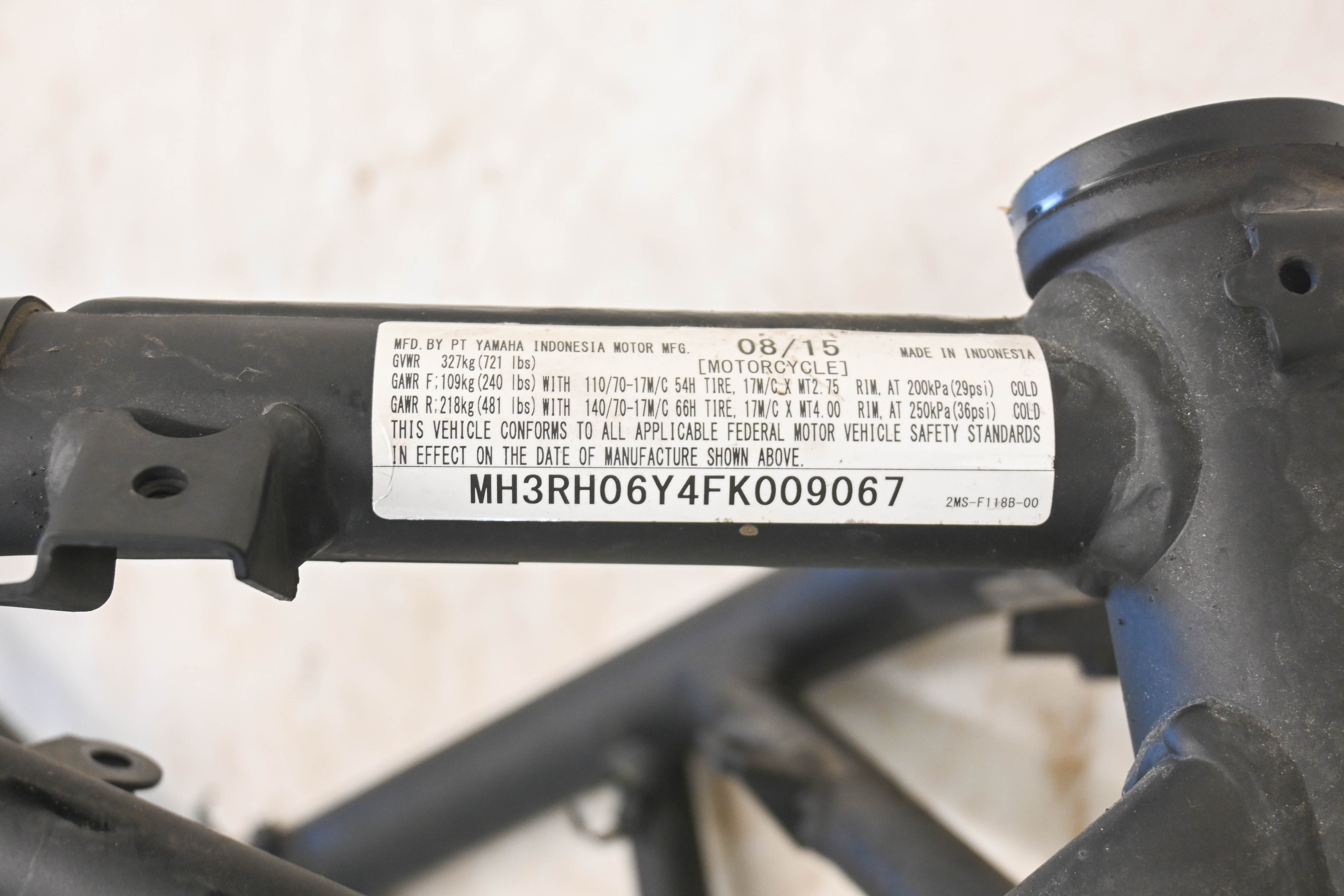 15 Yamaha YZF R3 Frame