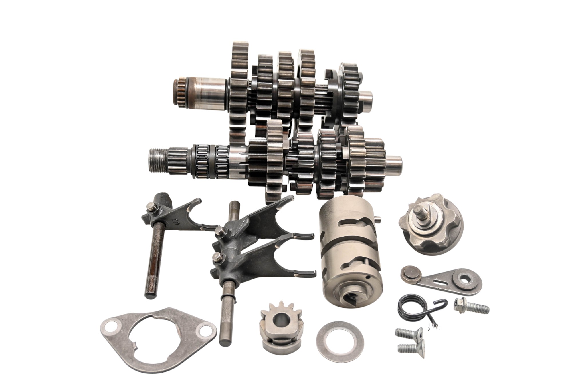 08 Can-Am DS450 Transmission Shift Forks & Drum