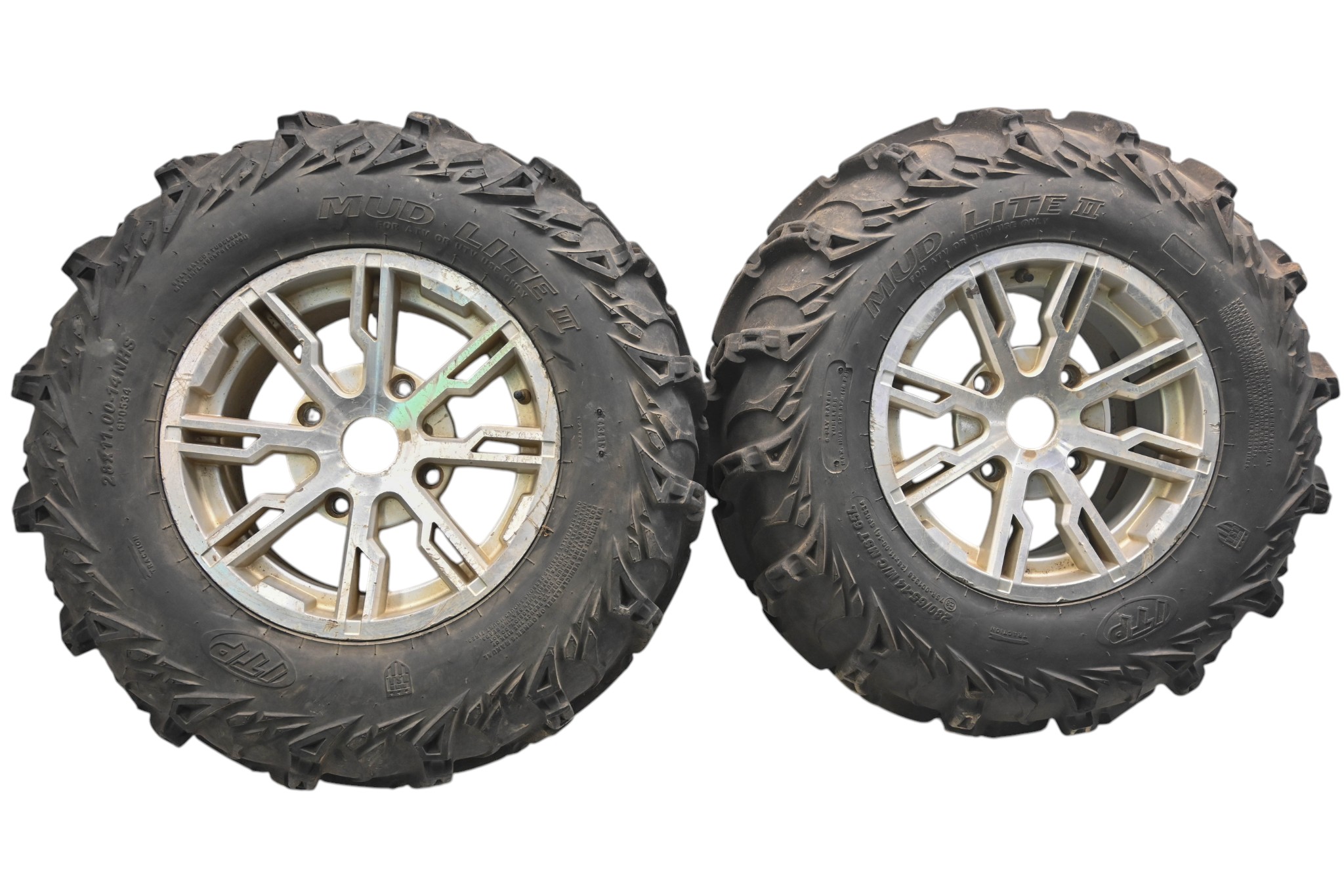 13 Can-Am Commander 1000 XT Rear Wheels Rims & Tires 28X11-14 4/137