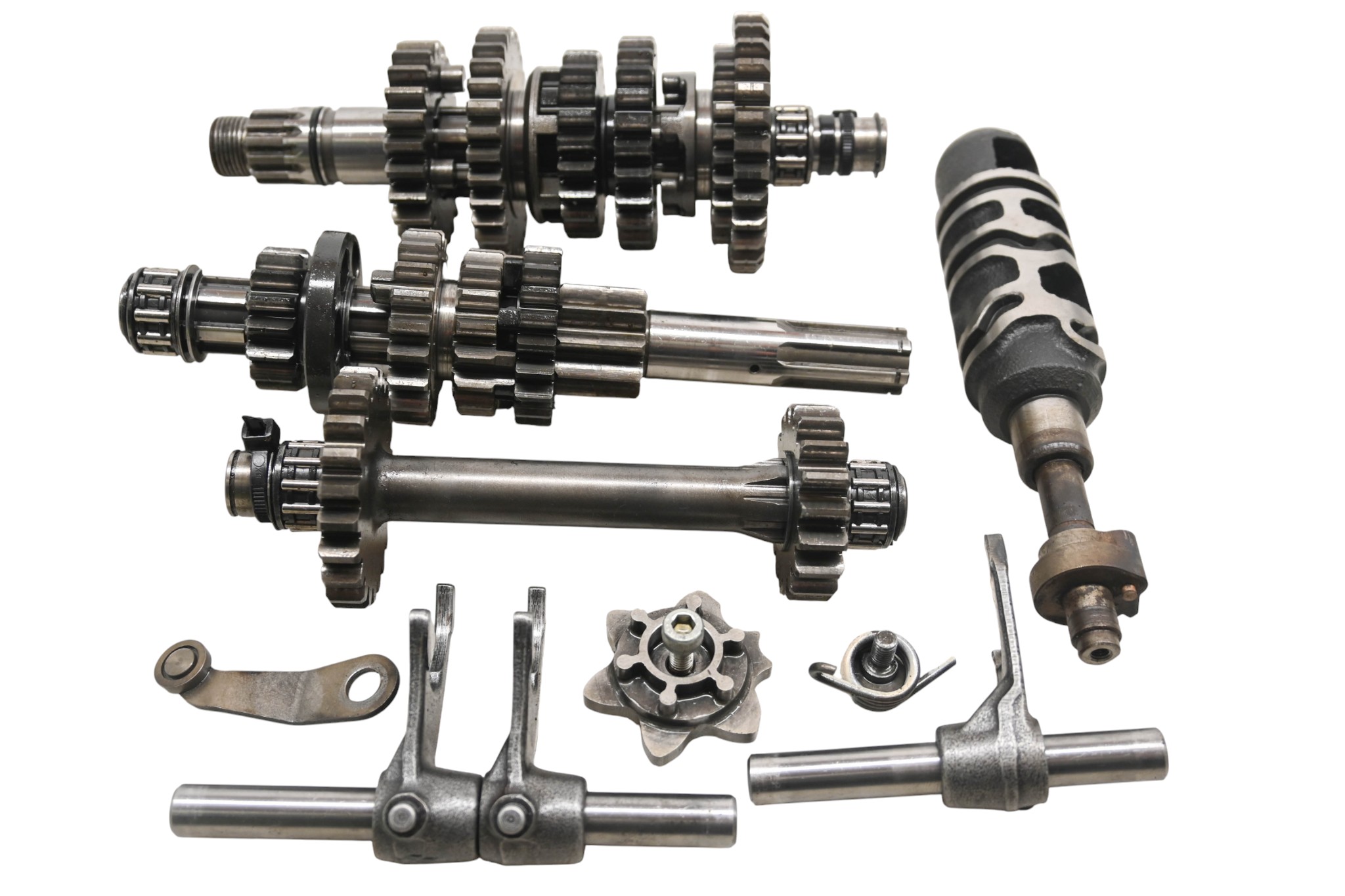 91 Kawasaki Mojave 250 2x4 Transmission Shift Forks & Drum KSF250