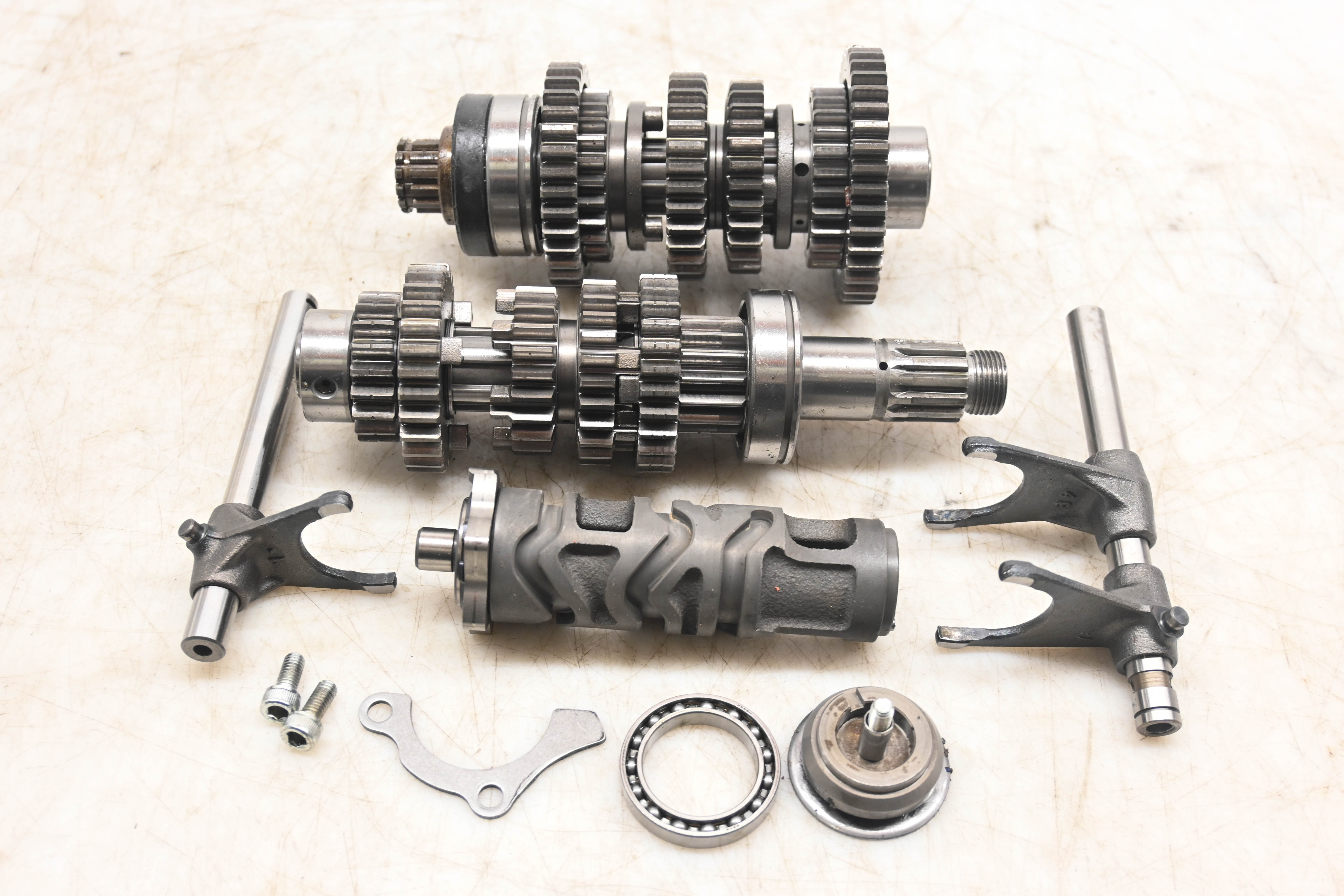 04 Kawasaki Ninja 250 Transmission Shift Forks & Drum EX250