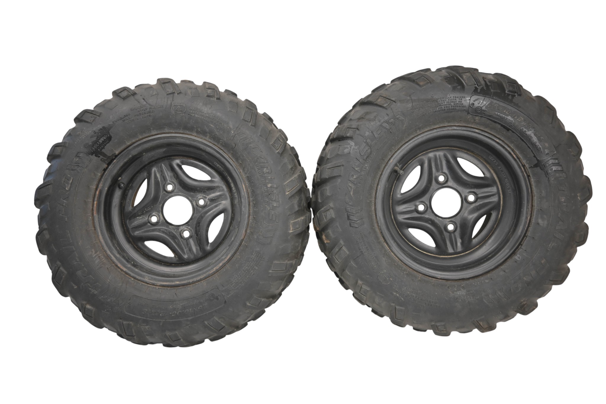 18 Arctic Cat Alterra 700 VLX 4x4 Rear Wheels Rims & Tires 25X10-12 4/115 12X7.5 Carlisle Trail Pro
