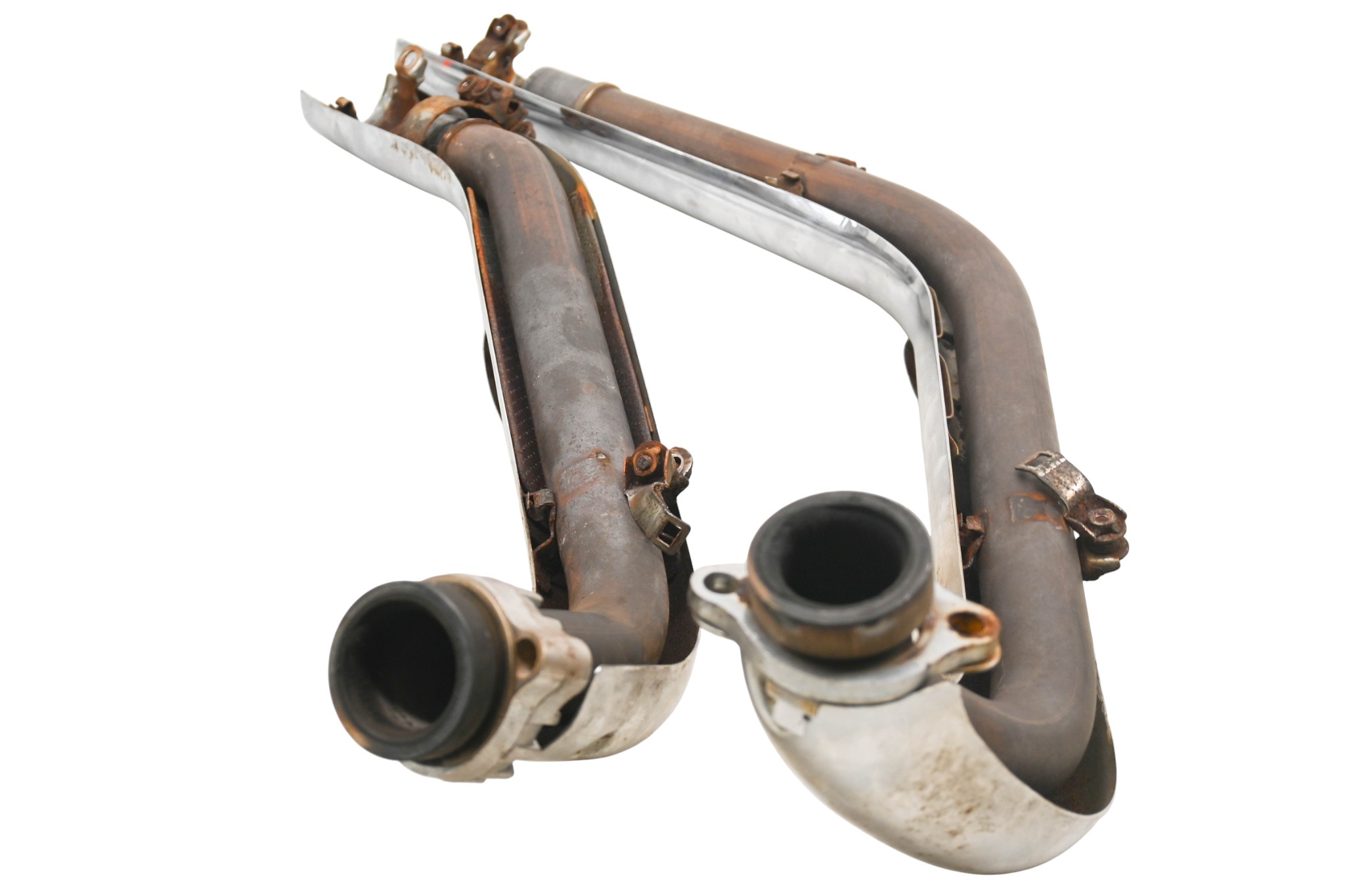 02 Honda Shadow Spirit Upper & Lower Header Exhaust Head Pipes VT1100C
