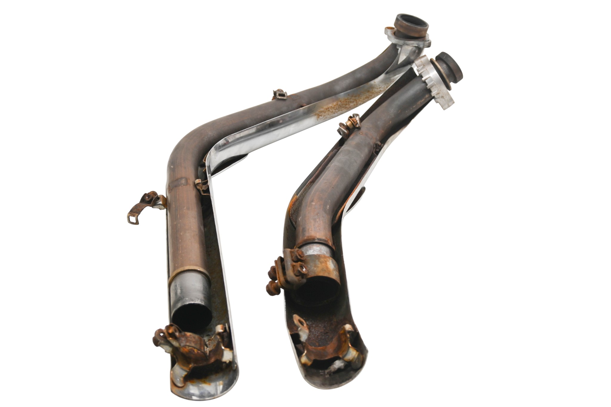 02 Honda Shadow Spirit Upper & Lower Header Exhaust Head Pipes VT1100C