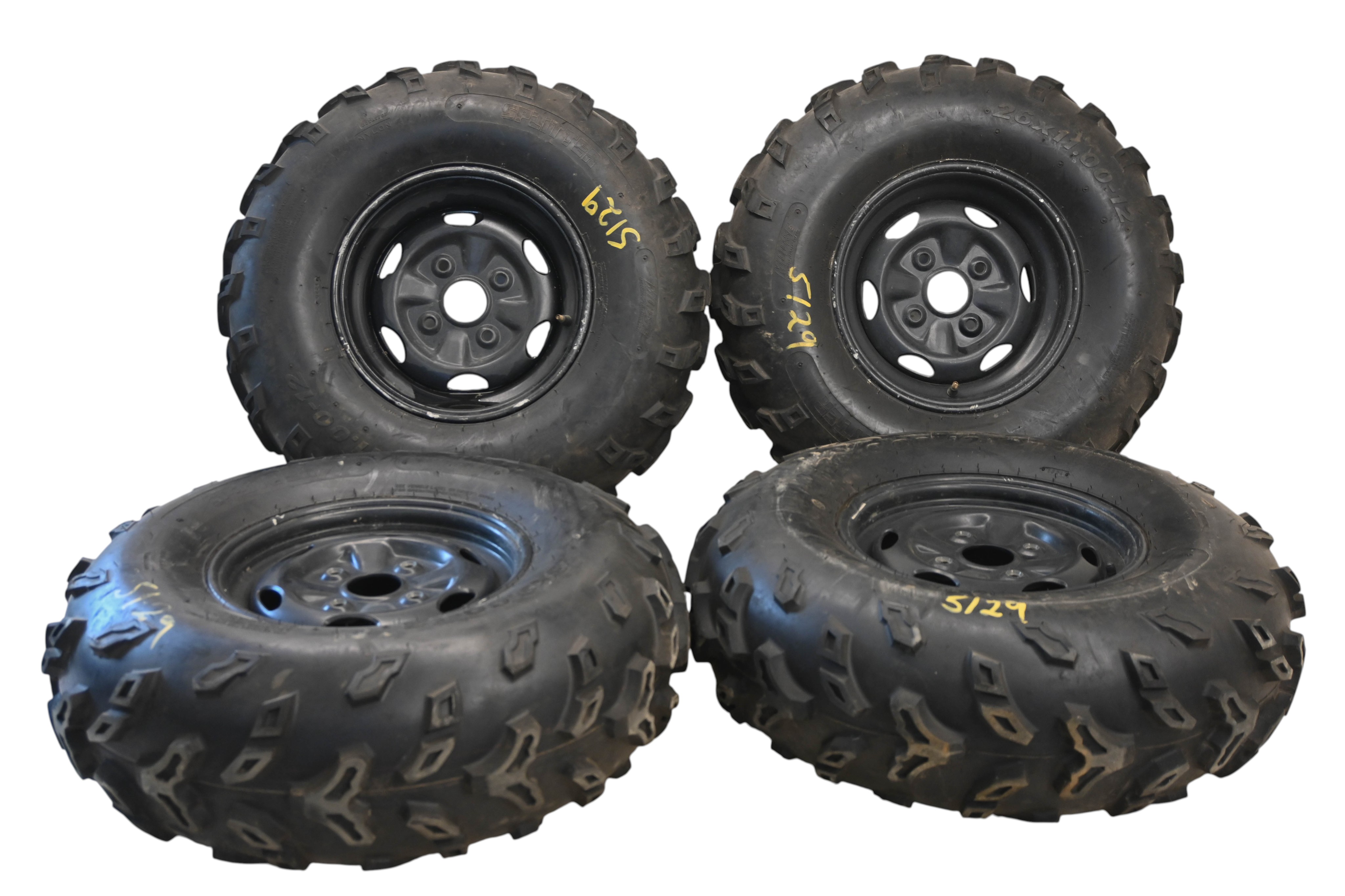 17 Suzuki King Quad 750 AXi 4x4 Front & Rear Wheels Rims & Tires 26X9-12 26X11-12 4/110