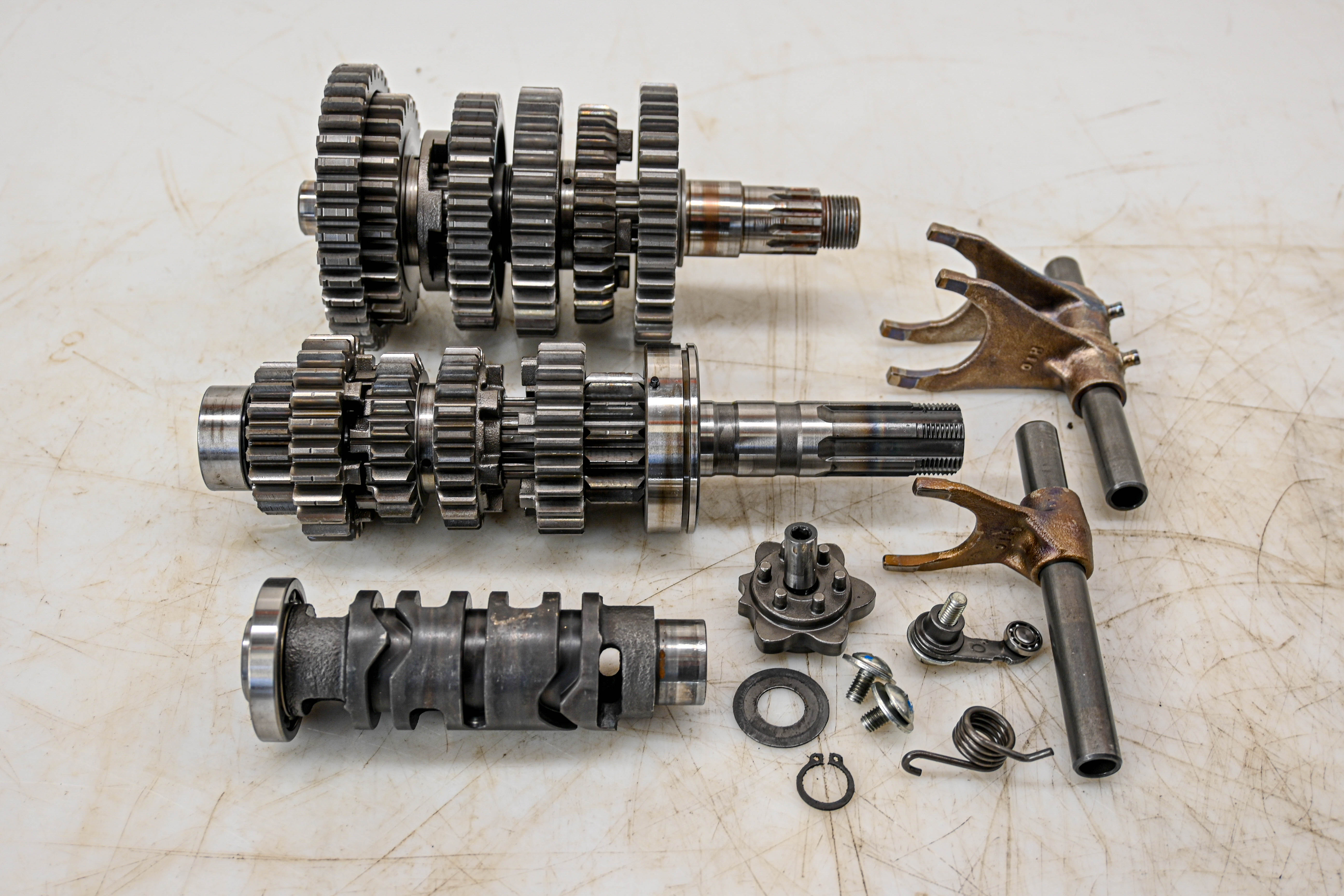 24 Suzuki GSX-R750 Transmission Shift Forks & Drum