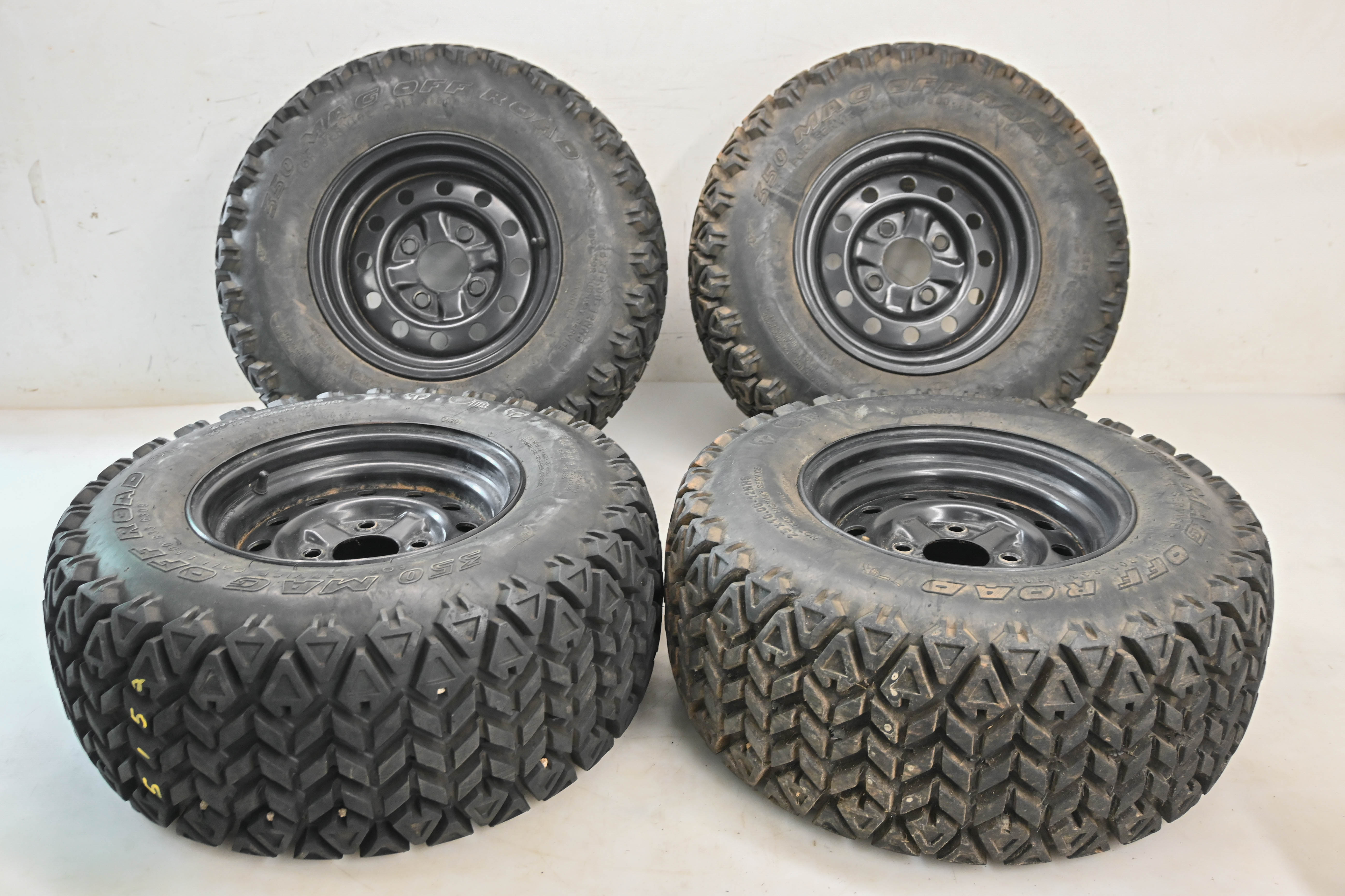 21 Kubota RTV-XG850 Front & Rear Wheels Rims & Tires 25X10-12 4/110 Sidekick 850