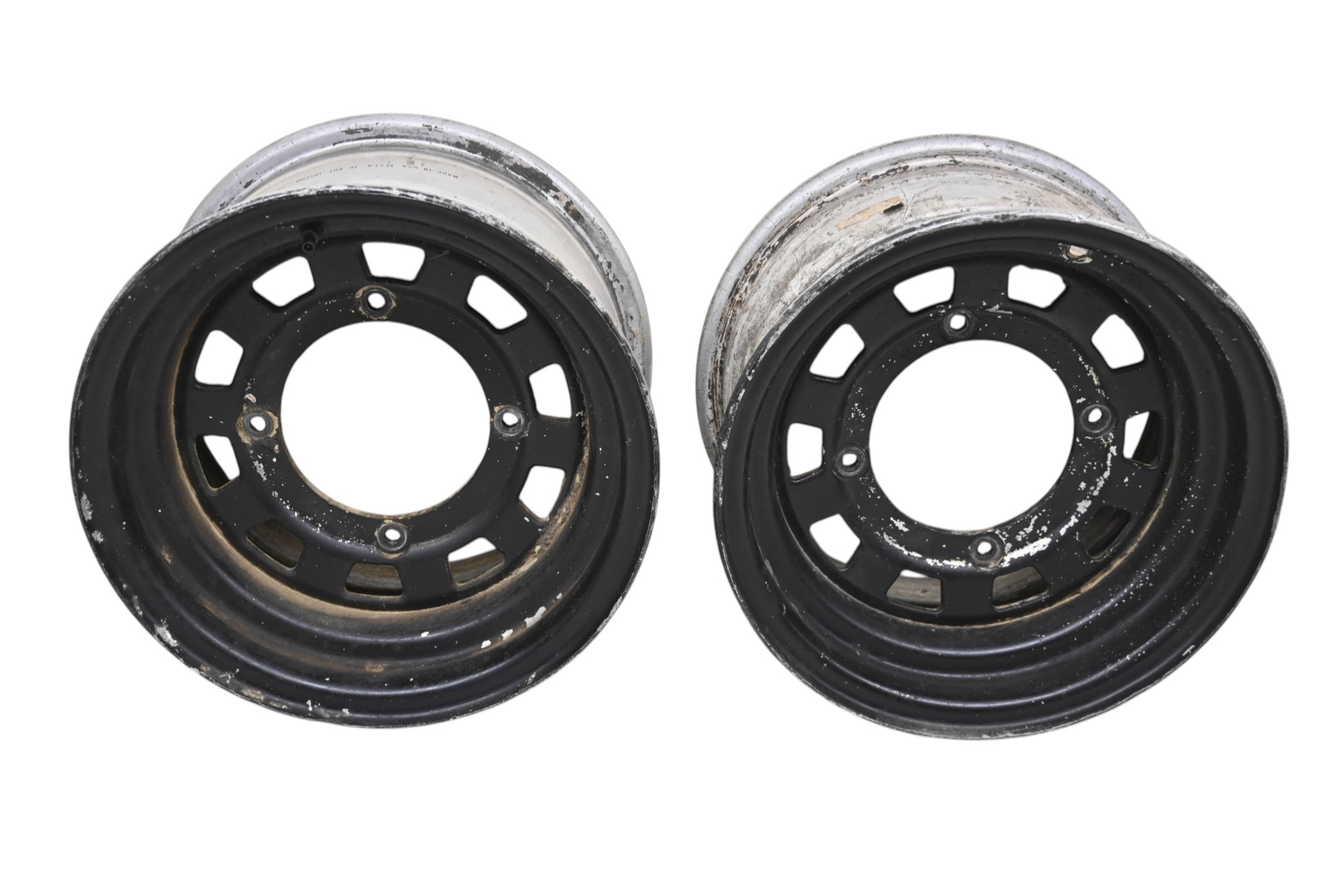 00 Polaris Magnum 500 4x4 Front Wheels Rims 12X7 4/156 Aftermarket