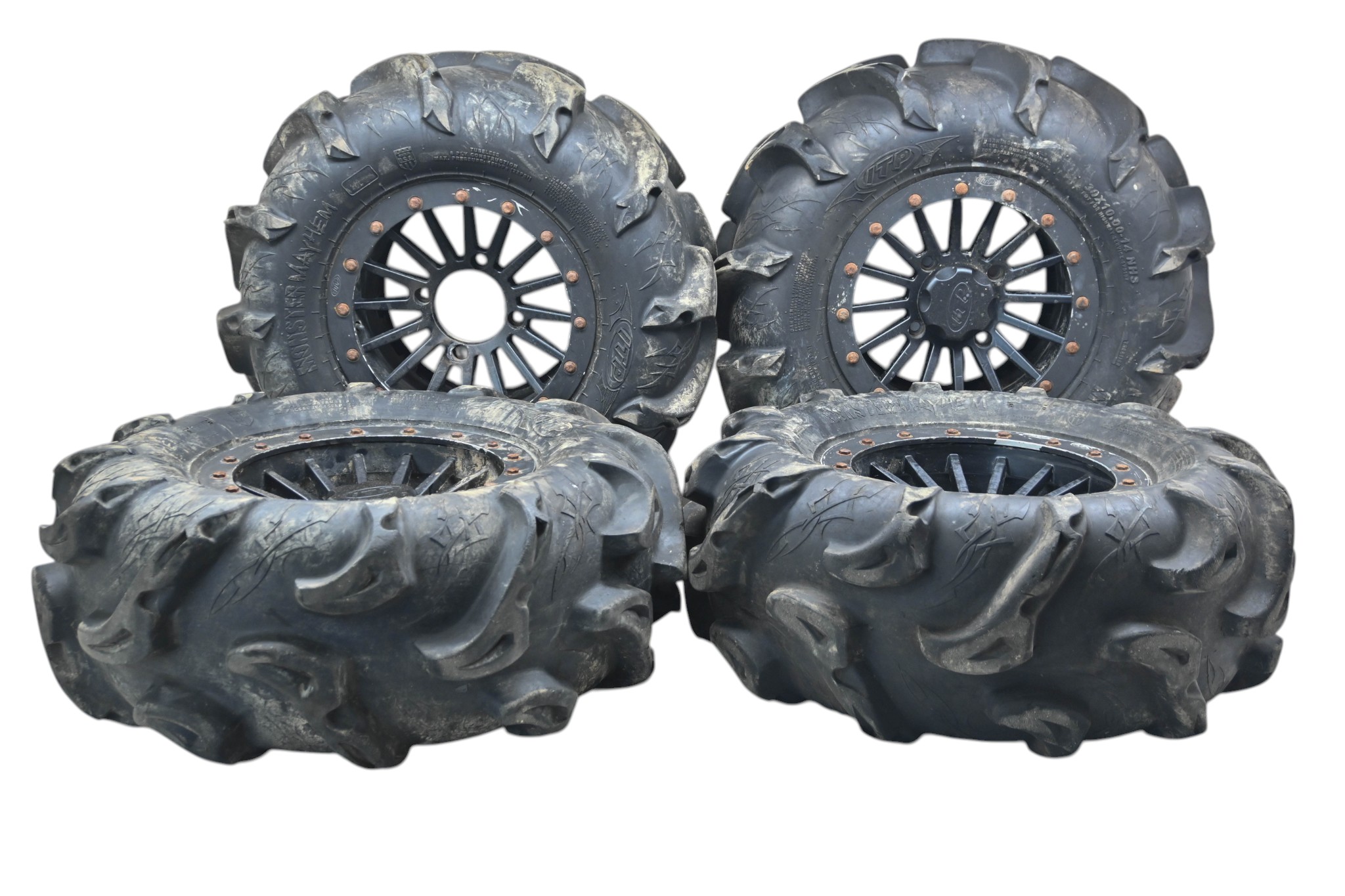 18 Can-Am Outlander 650 XMR Front & Rear Wheels Rims & Tires 30X10-14 4/137 ITP