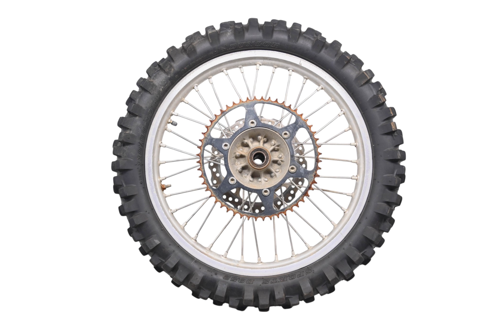 06 Kawasaki KX250F Rear Wheel Rim & Tire 110/90-19