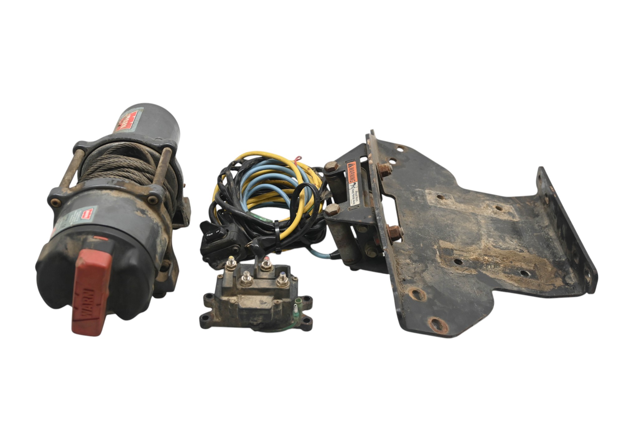 07 Kawasaki Brute Force 750 4x4i Rt25 Winch Switch Solenoid & Bracket Warn KVF750