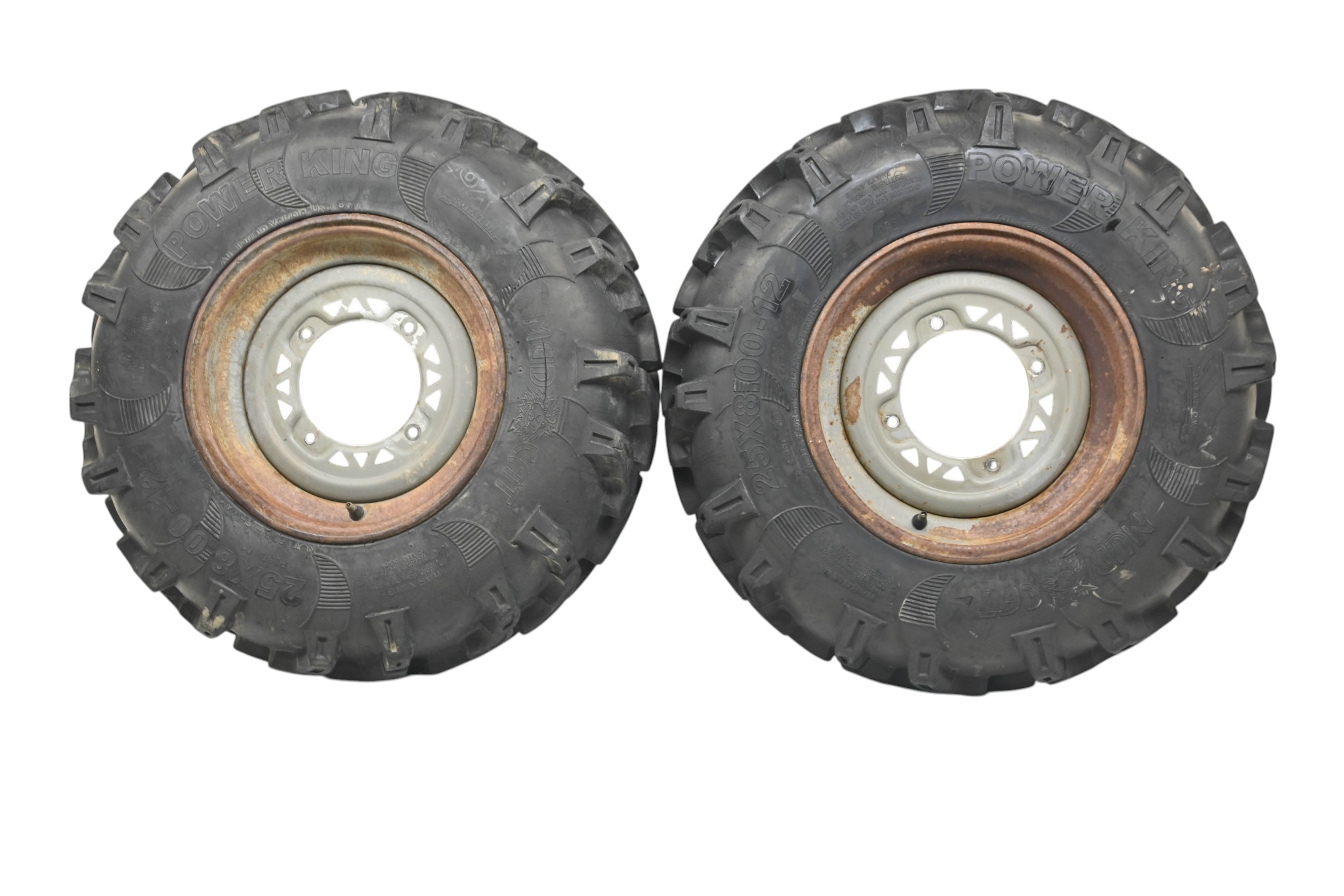 00 Polaris Scrambler 500 4x4 Front Wheels Rims & Tires 25X8-12 4/156