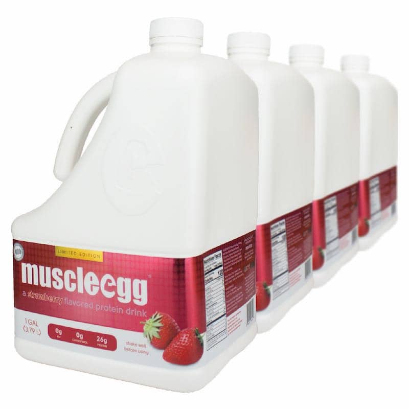4 Gallons Strawberry MuscleEgg Flavored Liquid Egg Whites