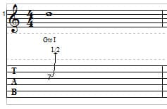 Guitar String Bending example 1