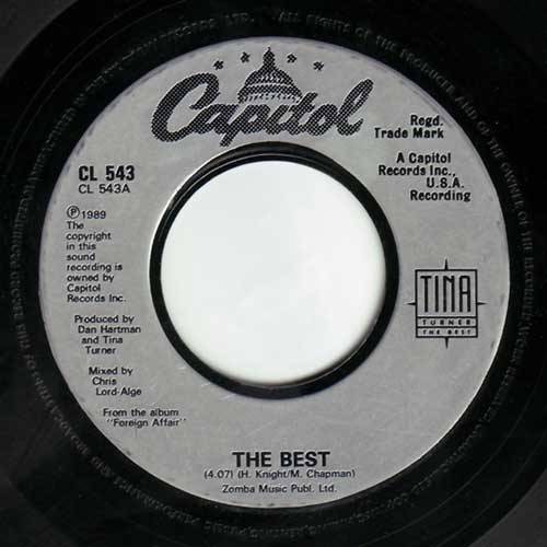 Tina Turner THE BEST/UNDERCOVER AGENT FOR THE BLUES (UK CAPITOL PIC