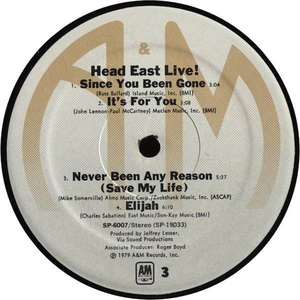 Head East Head East Live! (LP) For Sale