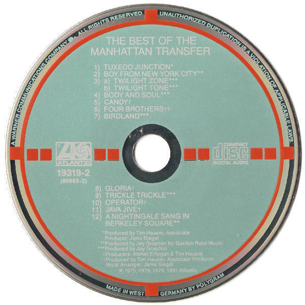 Manhattan Transfer The Best Of The Manhattan Transfer (CD) For Sale