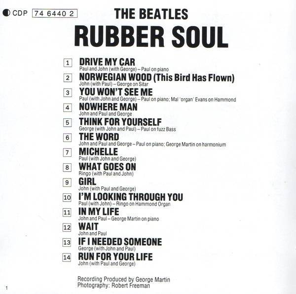 Beatles Rubber Soul (CD) For Sale