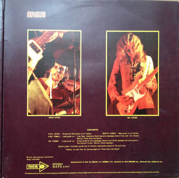 Wishbone Ash Argus (LP) For Sale