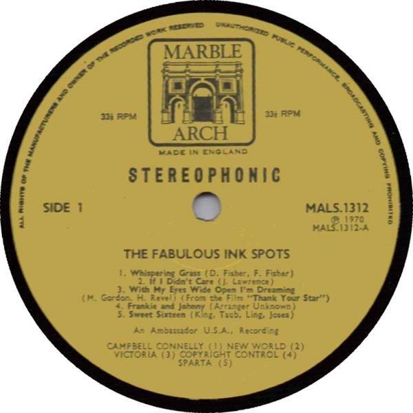 Ink Spots The Fabulous Ink Spots (LP+CDR) For Sale