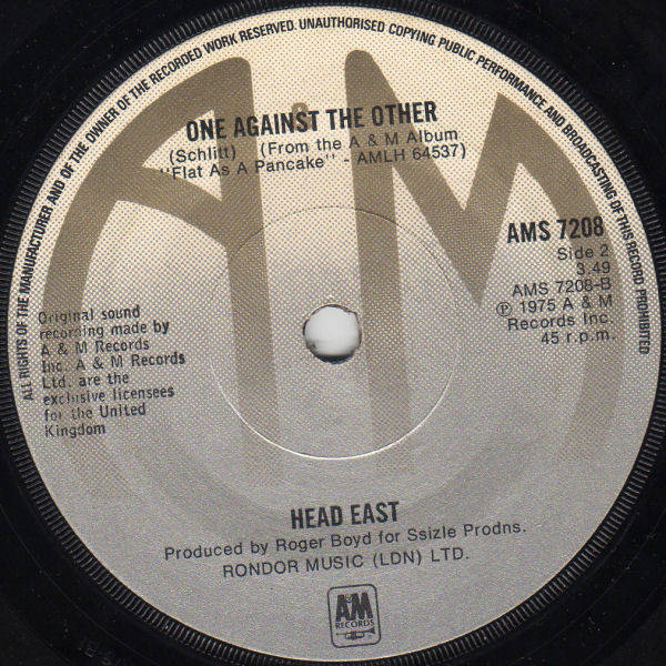 Head East There's Never Been Any Reason (7") For Sale