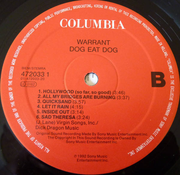 Warrant Dog Eat Dog (LP) For Sale