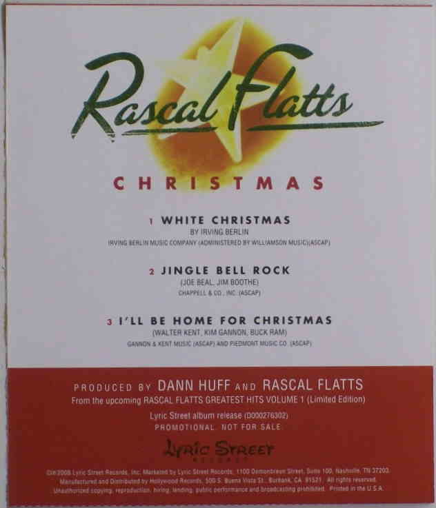 RASCAL FLATTS Christmas ep U.S. promo issue (White Christmas