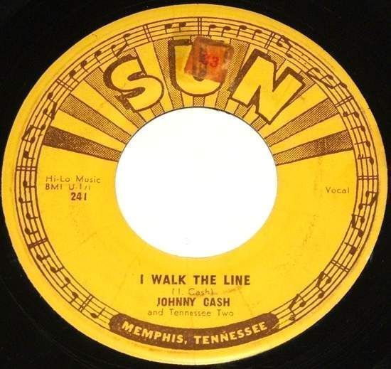 Johnny Cash - I Walk The Line / Get Rhythm - Us 7"