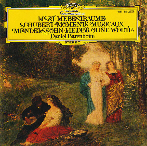 Cover of Liszt ?liebesträume Schubert Moment Musicaux Mendelssohn Lieder Ohne Worte