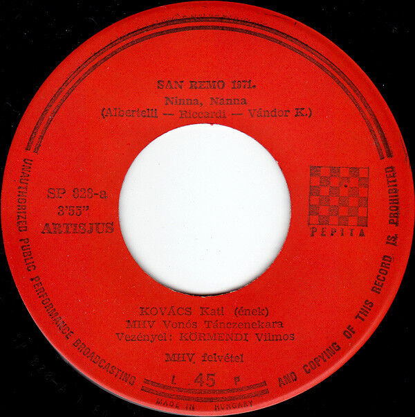 Cover of San Remo 1971: Ninna, Nanna / Cigany Fiu (il Cuore E Un Zingaro)