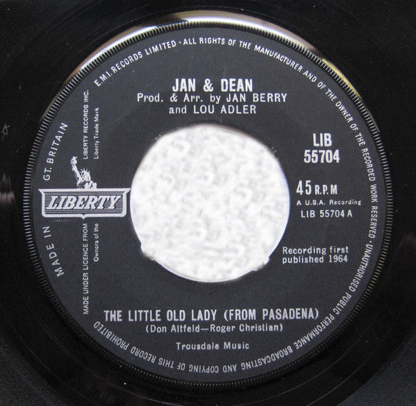 Cover of The Little Old Lady (from Pasadena) / My Mighty G.t.o