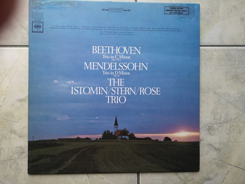 Cover of Beethoven And Mendelssohn Trios
