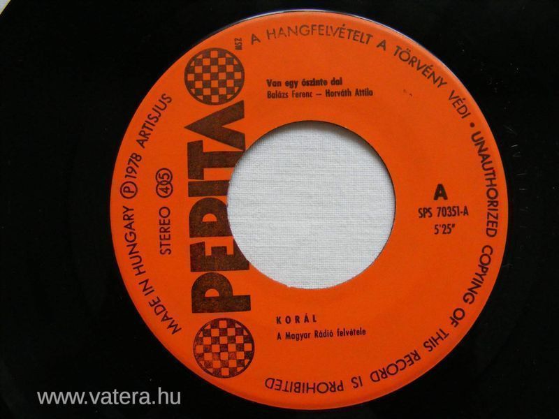 Cover of Van Egy Oszinte Dal / Valaszra Varva