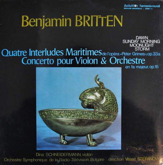Cover of Britten:quatre Interludes Maritimes - Concerto Pour Violon Et Orchestre