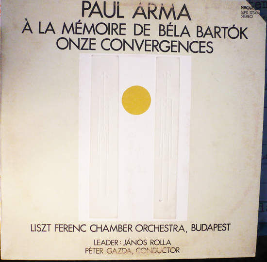 Cover of A La Memoire De La Bela Bartok-onze Convergences
