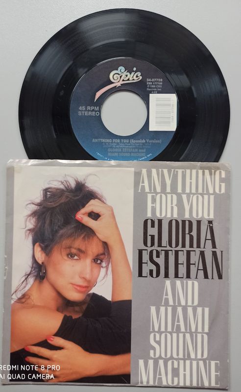 GLORIA ESTEFAN & MIAMI SOUND MACHINE - Anything For You - Disque 45T x 1