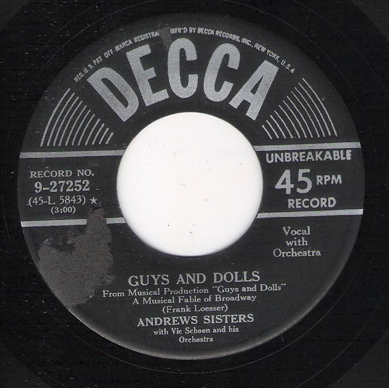 Andrews Sisters - Guys And Dolls / A Bushel And A Peck