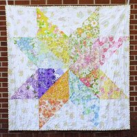 Giant Vintage Starflower Quilt Giant Vintage Starflower Quilt