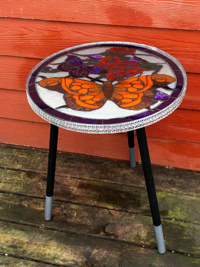 Fabulous Faux Stained-Glass Table