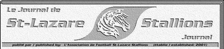 Stallions Journal masthead