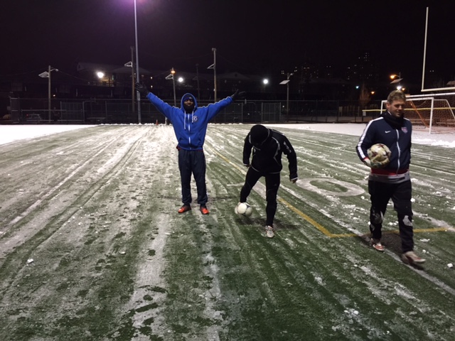 Soccer in the Snow