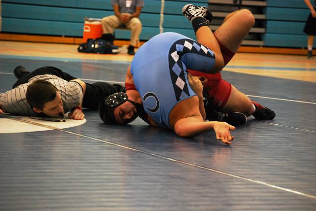 Eisley Kim cradles his Clarksburg opponent for the win!