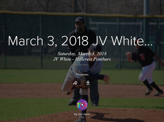 March 3, 2018: JV White - Hillcrest Panthers