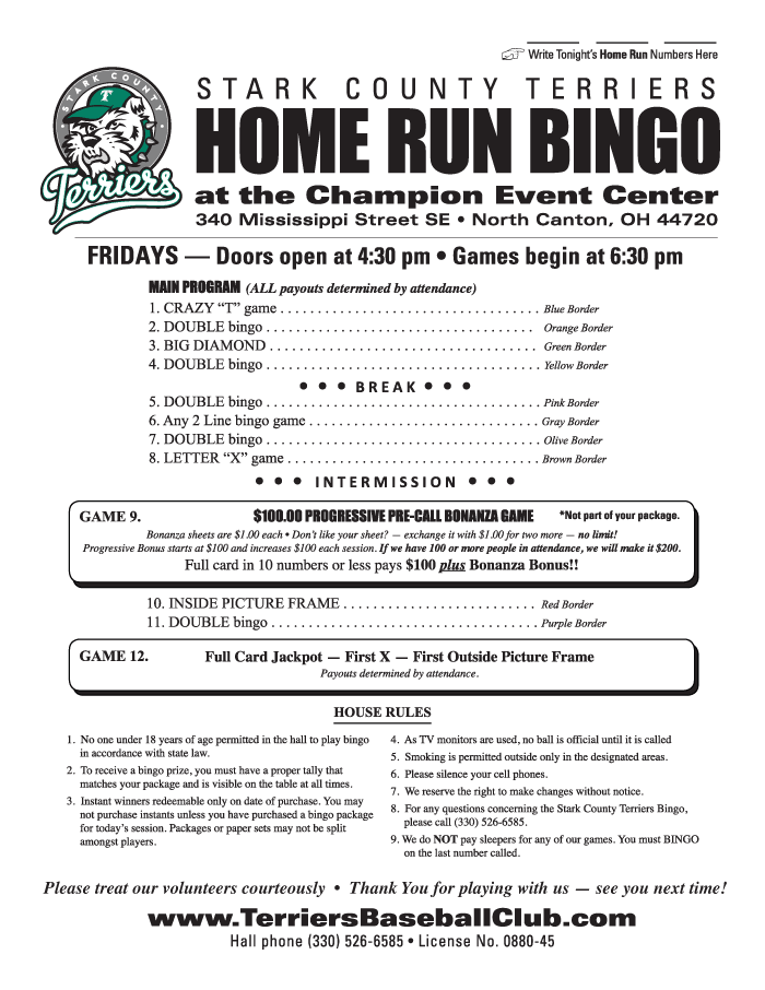 Friday bingo near me