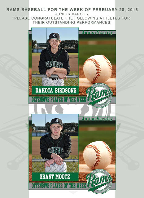 Junior Varsity Players of the Week 03-05-2016