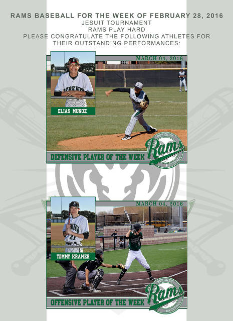 Varsity Players of the Week 03-04-2016
