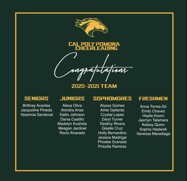 Cal Poly Pomona Cheer Team - (Pomona, CA) - powered by LeagueLineup.com