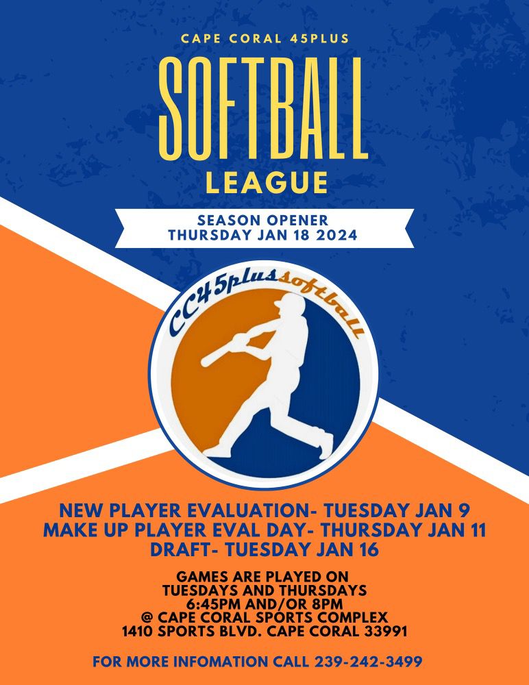 Cape Coral Men's 45+ Softball League (Cape Coral, FL) powered by