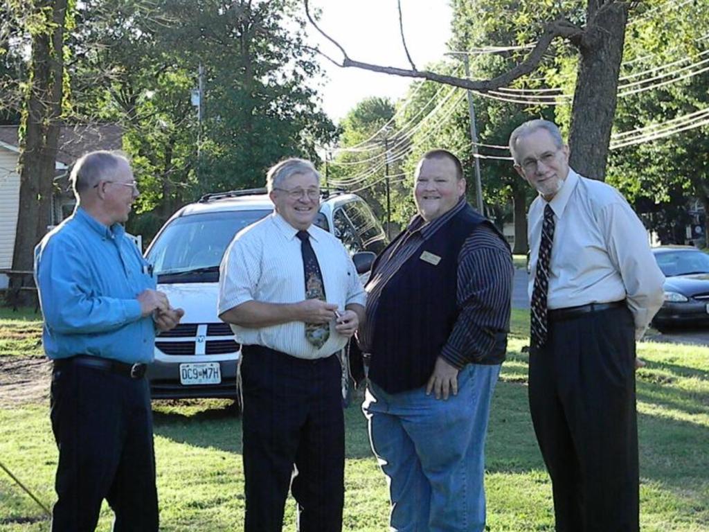 Mike Morris, Calvary - Nevada, Don Rice, Hume, Pastor Chad, Pine Street, and David Tolliver, MBC Executive Director, visit on Tuesday.